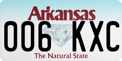 AR license plate 006KXC