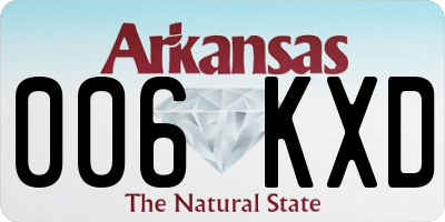 AR license plate 006KXD