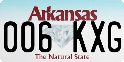 AR license plate 006KXG