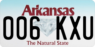 AR license plate 006KXU