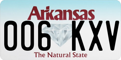 AR license plate 006KXV