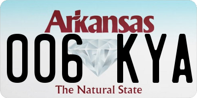 AR license plate 006KYA