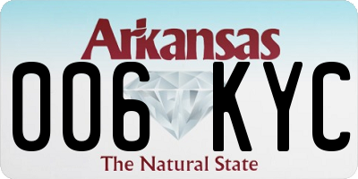 AR license plate 006KYC