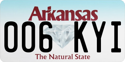 AR license plate 006KYI