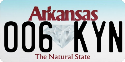 AR license plate 006KYN