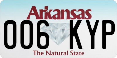 AR license plate 006KYP