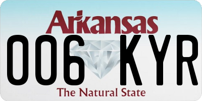 AR license plate 006KYR