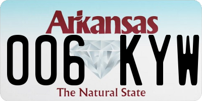 AR license plate 006KYW