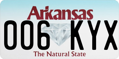 AR license plate 006KYX