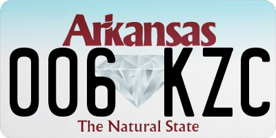 AR license plate 006KZC
