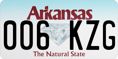 AR license plate 006KZG