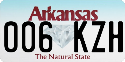 AR license plate 006KZH