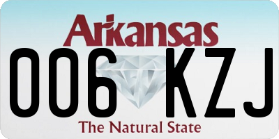 AR license plate 006KZJ