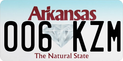 AR license plate 006KZM