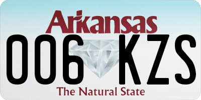 AR license plate 006KZS