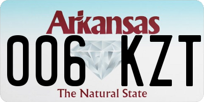 AR license plate 006KZT