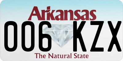 AR license plate 006KZX