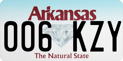 AR license plate 006KZY