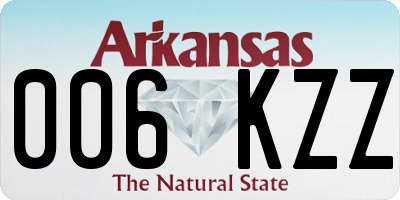 AR license plate 006KZZ