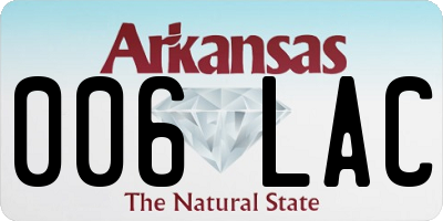 AR license plate 006LAC