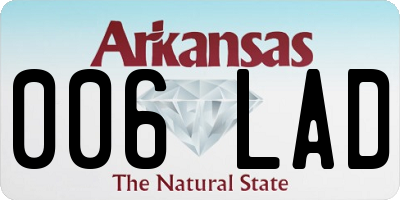 AR license plate 006LAD