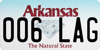 AR license plate 006LAG