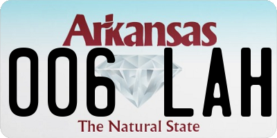 AR license plate 006LAH