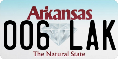 AR license plate 006LAK