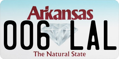 AR license plate 006LAL