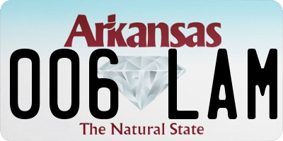 AR license plate 006LAM