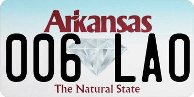 AR license plate 006LAO
