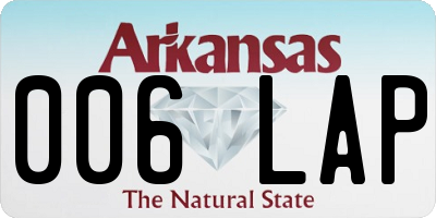 AR license plate 006LAP