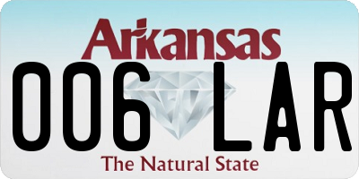 AR license plate 006LAR