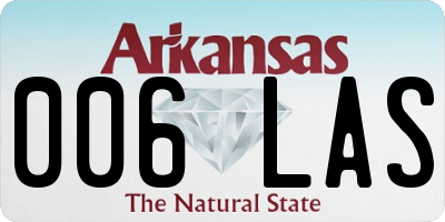 AR license plate 006LAS