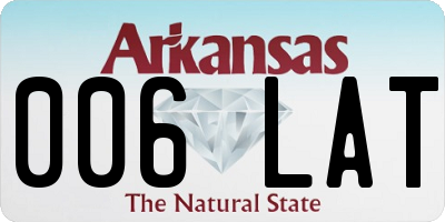 AR license plate 006LAT