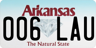 AR license plate 006LAU