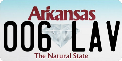 AR license plate 006LAV