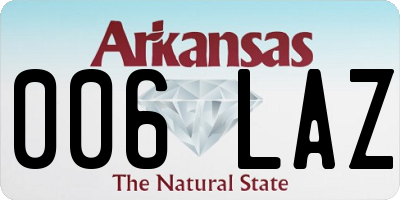 AR license plate 006LAZ
