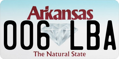 AR license plate 006LBA