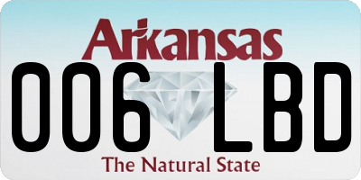 AR license plate 006LBD