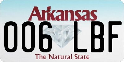 AR license plate 006LBF