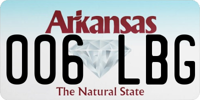 AR license plate 006LBG
