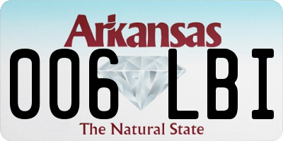 AR license plate 006LBI