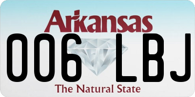 AR license plate 006LBJ