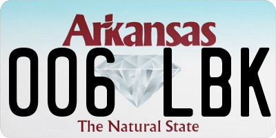 AR license plate 006LBK