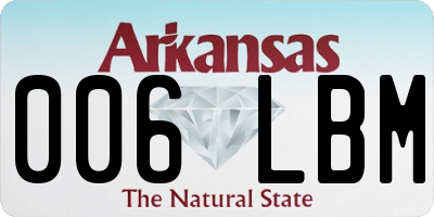 AR license plate 006LBM