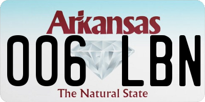 AR license plate 006LBN