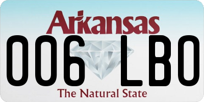 AR license plate 006LBO