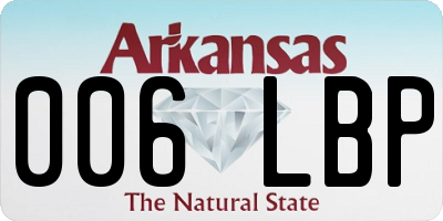 AR license plate 006LBP