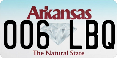 AR license plate 006LBQ